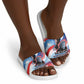 Toni Morrison Slide Sandals Abstract Wings Design Empowering Quote Dual Portrait Celebration of Literary Freedom - African Pride
