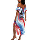 Toni Morrison Summer Maxi Dress Abstract Wings Design Empowering Quote Dual Portrait Celebration of Literary Freedom - African Pride