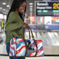 Toni Morrison Travel Bag Abstract Wings Design Empowering Quote Dual Portrait Celebration of Literary Freedom - African Pride