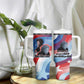 Toni Morrison Tumbler With Handle Abstract Wings Design Empowering Quote Dual Portrait Celebration of Literary Freedom - African Pride