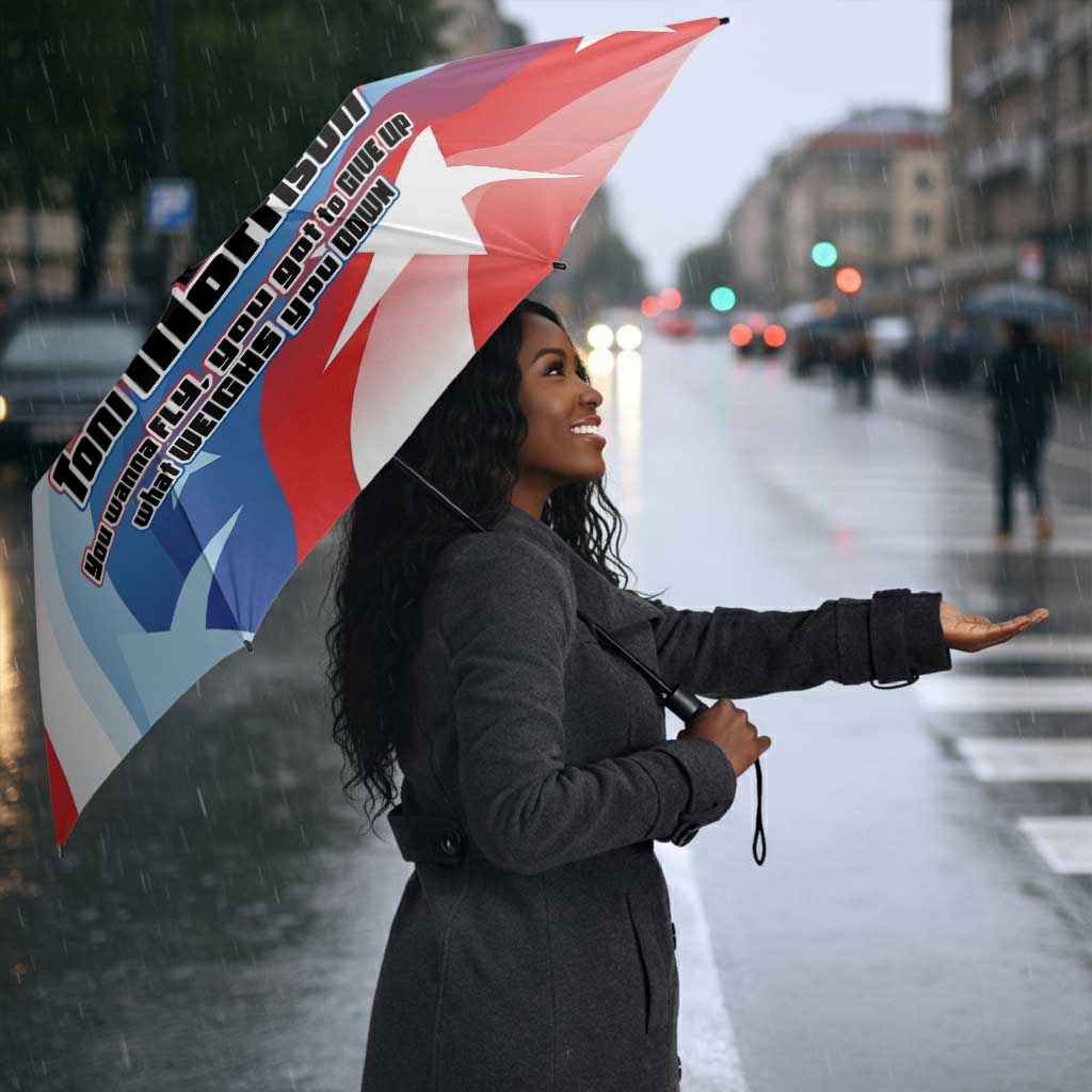 Toni Morrison Umbrella Abstract Wings Design Empowering Quote Dual Portrait Celebration of Literary Freedom - African Pride