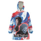 Toni Morrison Wearable Blanket Hoodie Abstract Wings Design Empowering Quote Dual Portrait Celebration of Literary Freedom - African Pride