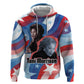 Toni Morrison Zip Hoodie Abstract Wings Design Empowering Quote Dual Portrait Celebration of Literary Freedom - African Pride