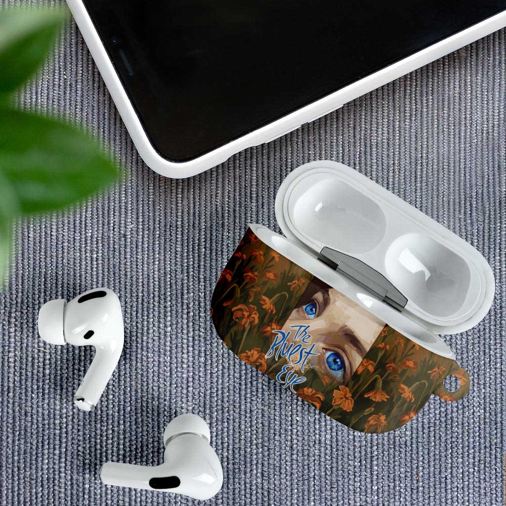 Toni Morrison AirPods Case Floral Themed Design Featuring The Bluest Eye Cover Art Thought-Provoking Quote - African Pride