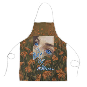 Toni Morrison Apron Floral Themed Design Featuring The Bluest Eye Cover Art Thought-Provoking Quote - African Pride