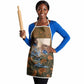 Toni Morrison Apron Floral Themed Design Featuring The Bluest Eye Cover Art Thought-Provoking Quote - African Pride