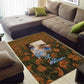 Toni Morrison Area Rug Floral Themed Design Featuring The Bluest Eye Cover Art Thought-Provoking Quote - African Pride