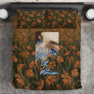 Toni Morrison Bedding Set Floral Themed Design Featuring The Bluest Eye Cover Art Thought-Provoking Quote - African Pride