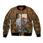 Toni Morrison Bomber Jacket Floral Themed Design Featuring The Bluest Eye Cover Art Thought-Provoking Quote - African Pride