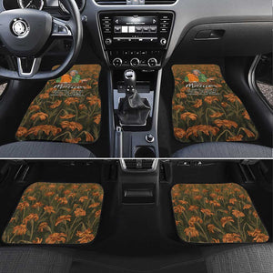 Toni Morrison Car Mats Floral Themed Design Featuring The Bluest Eye Cover Art Thought-Provoking Quote - African Pride