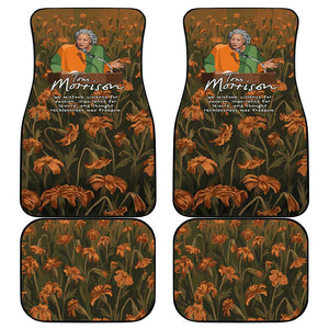 Toni Morrison Car Mats Floral Themed Design Featuring The Bluest Eye Cover Art Thought-Provoking Quote - African Pride