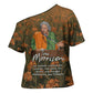 Toni Morrison Cross Shoulder Shirt Floral Themed Design Featuring The Bluest Eye Cover Art Thought-Provoking Quote - African Pride