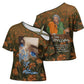 Toni Morrison Cross Shoulder Shirt Floral Themed Design Featuring The Bluest Eye Cover Art Thought-Provoking Quote - African Pride