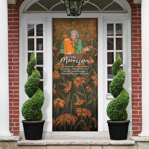 Toni Morrison Door Cover Floral Themed Design Featuring The Bluest Eye Cover Art Thought-Provoking Quote - African Pride