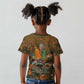 Toni Morrison Kid T shirt Floral Themed Design Featuring The Bluest Eye Cover Art Thought-Provoking Quote - African Pride