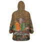 Toni Morrison Kid Wearable Blanket Hoodie Floral Themed Design Featuring The Bluest Eye Cover Art Thought-Provoking Quote - African Pride