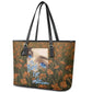Toni Morrison Leather Tote Bag Floral Themed Design Featuring The Bluest Eye Cover Art Thought-Provoking Quote - African Pride