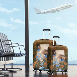 Toni Morrison Luggage Cover Floral Themed Design Featuring The Bluest Eye Cover Art Thought-Provoking Quote - African Pride