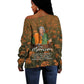 Toni Morrison Off Shoulder Sweater Floral Themed Design Featuring The Bluest Eye Cover Art Thought-Provoking Quote - African Pride