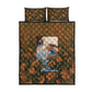 Toni Morrison Quilt Bed Set Floral Themed Design Featuring The Bluest Eye Cover Art Thought-Provoking Quote - African Pride