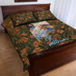 Toni Morrison Quilt Bed Set Floral Themed Design Featuring The Bluest Eye Cover Art Thought-Provoking Quote - African Pride