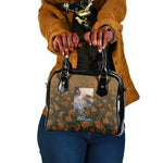 Toni Morrison Shoulder Handbag Floral Themed Design Featuring The Bluest Eye Cover Art Thought-Provoking Quote - African Pride