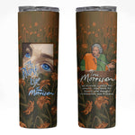 Toni Morrison Skinny Tumbler Floral Themed Design Featuring The Bluest Eye Cover Art Thought-Provoking Quote - African Pride