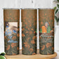 Toni Morrison Skinny Tumbler Floral Themed Design Featuring The Bluest Eye Cover Art Thought-Provoking Quote - African Pride