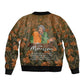 Toni Morrison Sleeve Zip Bomber Jacket Floral Themed Design Featuring The Bluest Eye Cover Art Thought-Provoking Quote - African Pride