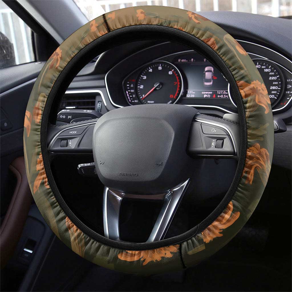 Toni Morrison Steering Wheel Cover Floral Themed Design Featuring The Bluest Eye Cover Art Thought-Provoking Quote - African Pride