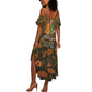 Toni Morrison Summer Maxi Dress Floral Themed Design Featuring The Bluest Eye Cover Art Thought-Provoking Quote - African Pride