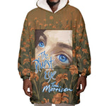 Toni Morrison Wearable Blanket Hoodie Floral Themed Design Featuring The Bluest Eye Cover Art Thought-Provoking Quote - African Pride
