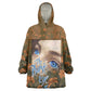 Toni Morrison Wearable Blanket Hoodie Floral Themed Design Featuring The Bluest Eye Cover Art Thought-Provoking Quote - African Pride