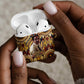 Langston Hughes AirPods Case Vibrant Jazz Age Pattern - Typewriter and Silhouettes Celebration of Harlem Renaissance - African Pride
