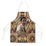 Langston Hughes Apron Vibrant Jazz Age Pattern - Typewriter and Silhouettes Celebration of Harlem Renaissance - African Pride