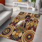 Langston Hughes Area Rug Vibrant Jazz Age Pattern - Typewriter and Silhouettes Celebration of Harlem Renaissance - African Pride