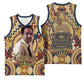 Langston Hughes Basketball Jersey Vibrant Jazz Age Pattern - Typewriter and Silhouettes Celebration of Harlem Renaissance - African Pride
