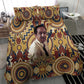 Langston Hughes Bedding Set Vibrant Jazz Age Pattern - Typewriter and Silhouettes Celebration of Harlem Renaissance - African Pride