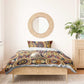 Langston Hughes Bedding Set Vibrant Jazz Age Pattern - Typewriter and Silhouettes Celebration of Harlem Renaissance - African Pride
