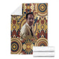 Langston Hughes Blanket Vibrant Jazz Age Pattern - Typewriter and Silhouettes Celebration of Harlem Renaissance - African Pride