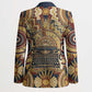Langston Hughes Blazer Vibrant Jazz Age Pattern - Typewriter and Silhouettes Celebration of Harlem Renaissance - African Pride