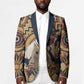 Langston Hughes Blazer Vibrant Jazz Age Pattern - Typewriter and Silhouettes Celebration of Harlem Renaissance - African Pride