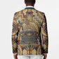 Langston Hughes Blazer Vibrant Jazz Age Pattern - Typewriter and Silhouettes Celebration of Harlem Renaissance - African Pride