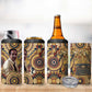 Langston Hughes 4 in 1 Can Cooler Tumbler Vibrant Jazz Age Pattern - Typewriter and Silhouettes Celebration of Harlem Renaissance - African Pride