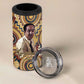 Langston Hughes 4 in 1 Can Cooler Tumbler Vibrant Jazz Age Pattern - Typewriter and Silhouettes Celebration of Harlem Renaissance - African Pride