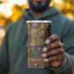 Langston Hughes 4 in 1 Can Cooler Tumbler Vibrant Jazz Age Pattern - Typewriter and Silhouettes Celebration of Harlem Renaissance - African Pride