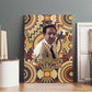 Langston Hughes Canvas Wall Art Vibrant Jazz Age Pattern - Typewriter and Silhouettes Celebration of Harlem Renaissance - African Pride