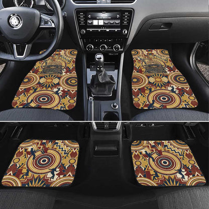 Langston Hughes Car Mats Vibrant Jazz Age Pattern - Typewriter and Silhouettes Celebration of Harlem Renaissance - African Pride