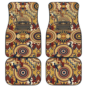 Langston Hughes Car Mats Vibrant Jazz Age Pattern - Typewriter and Silhouettes Celebration of Harlem Renaissance - African Pride
