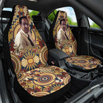 Langston Hughes Car Seat Cover Vibrant Jazz Age Pattern - Typewriter and Silhouettes Celebration of Harlem Renaissance - African Pride